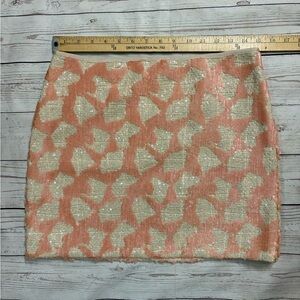 NWT Banana Republic Size 4 Retro Pink Sequin Mini Skirt Cocktail Party Sparkle